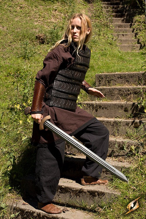 Pettorina lamellare Celtic, cuoio Larp/Grv
