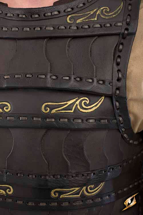 Pettorina lamellare Celtic, cuoio Larp/Grv