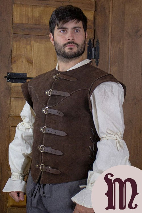 Farsetto corto Jules in pelle Larp/Grv