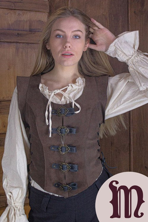 Smanicato corto Julienne in pelle Larp/Grv