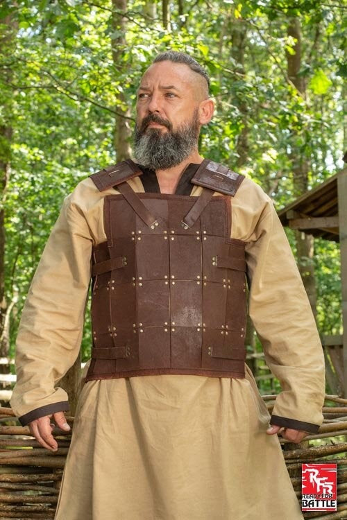 Pettorina RFB Fighter in cuoio Larp/Grv