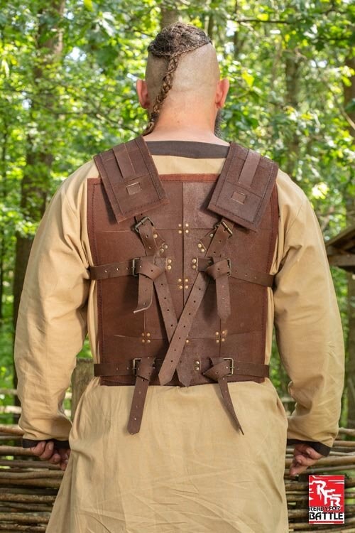 Pettorina RFB Fighter in cuoio Larp/Grv