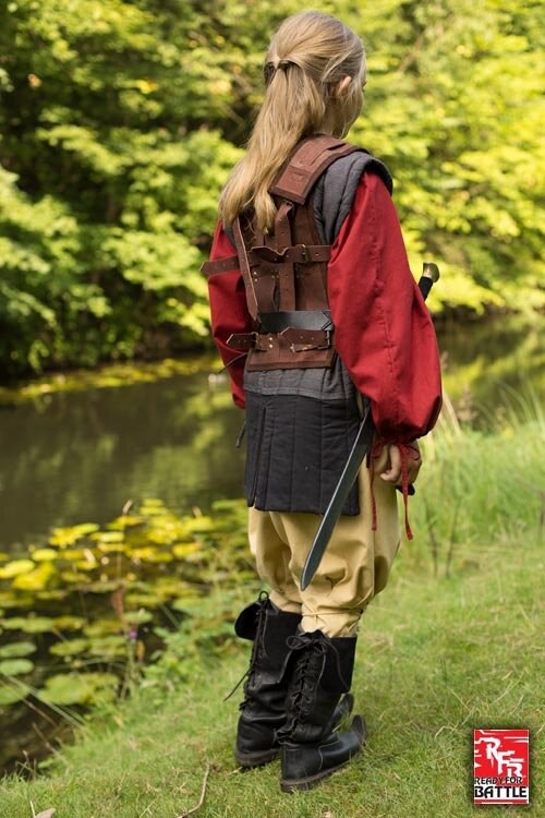 Pettorina RFB Fighter in cuoio Larp/Grv