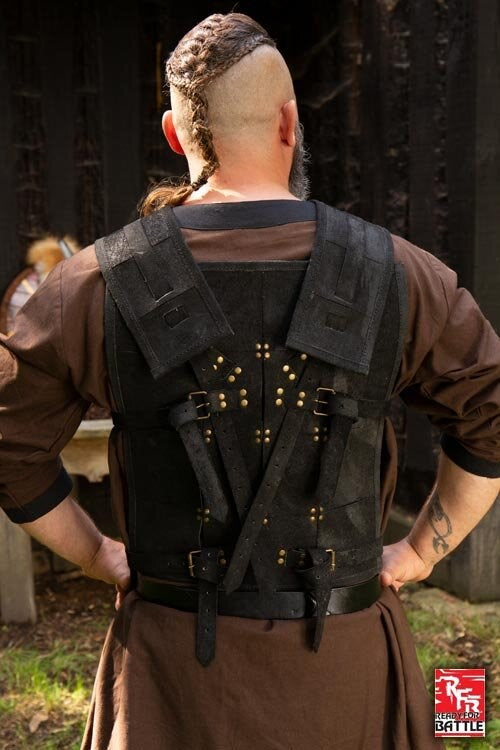 Pettorina RFB Fighter in cuoio Larp/Grv
