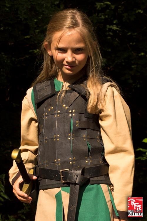 Pettorina RFB Fighter in cuoio Larp/Grv
