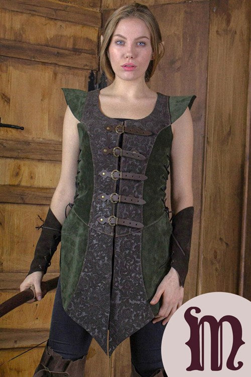 Smanicato Deluxe Ylenne in pelle Larp/Grv