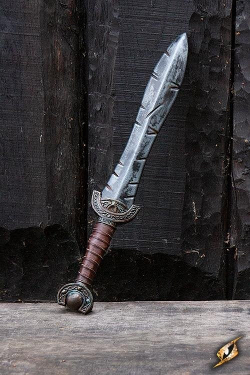 Battleworn Celtic Leaf Sword - 60 cm Larp/Grv