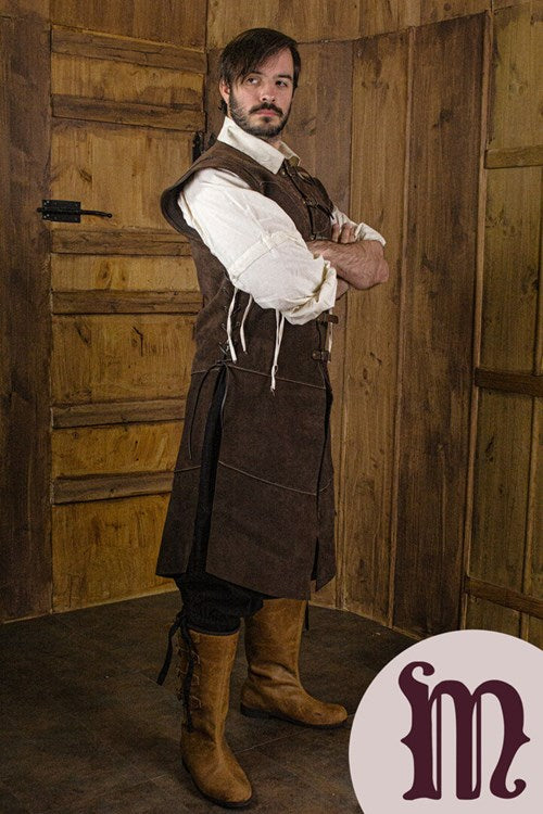 Farsetto lungo Jules in pelle Larp/Grv