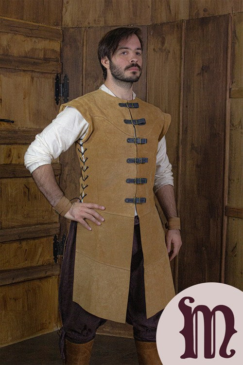 Farsetto lungo Jules in pelle Larp/Grv