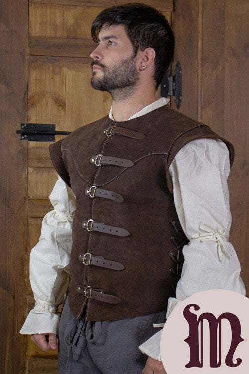 Farsetto corto Jules in pelle Larp/Grv