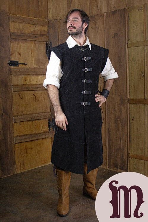 Farsetto lungo Jules in pelle Larp/Grv