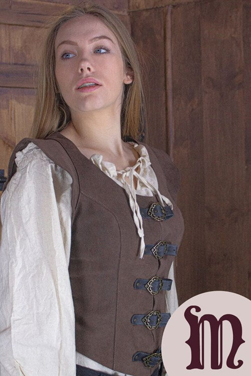 Smanicato corto Julienne in pelle Larp/Grv