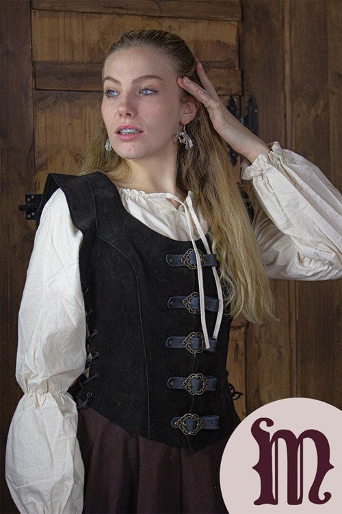 Smanicato corto Julienne in pelle Larp/Grv