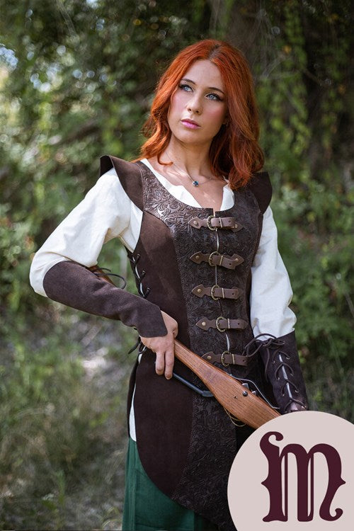 Smanicato Deluxe Ylenne in pelle Larp/Grv