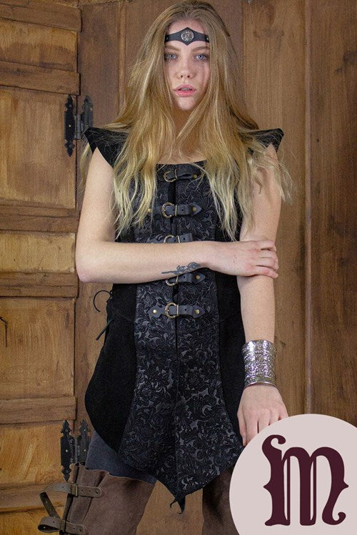 Smanicato Deluxe Ylenne in pelle Larp/Grv